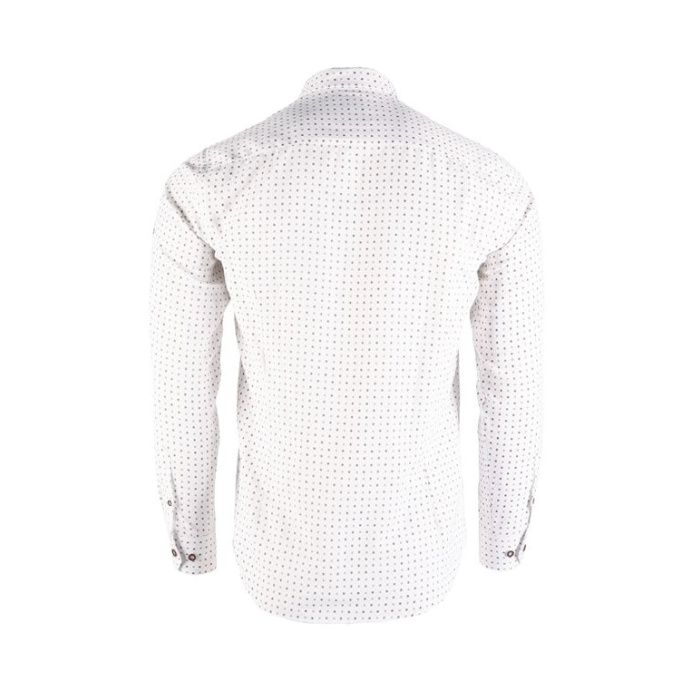 Męska koszula TAGART Oxford biała z wzorami